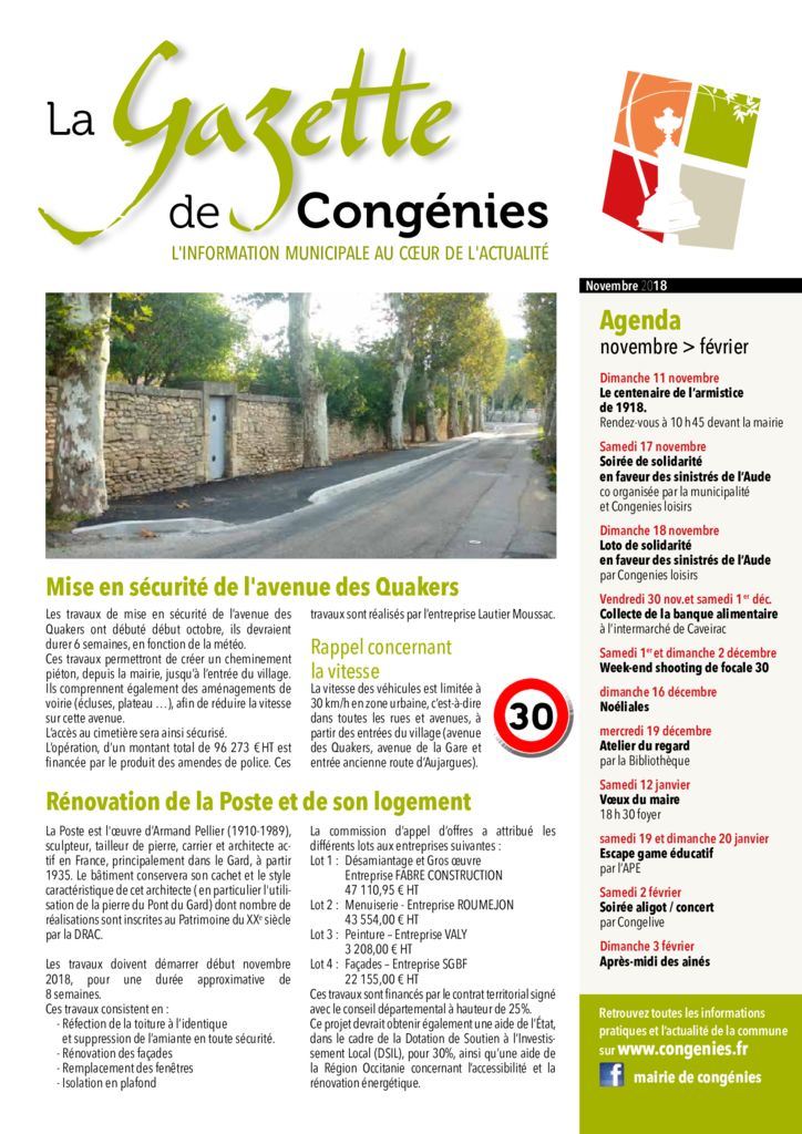 thumbnail of Gazette-novembre-2018