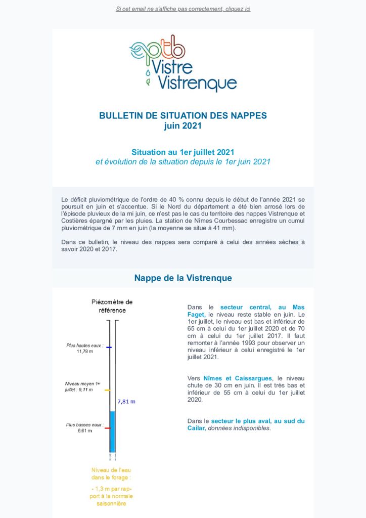 thumbnail of Bulletin de situation des Nappes – Juillet 2021